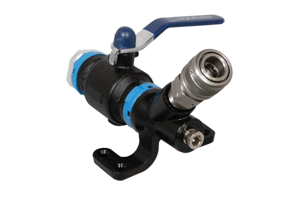 UNIPIPE AIR - Wall Mount Drop End w/25mm BV & Single 1/4" QC - UASFSBQ.025015N