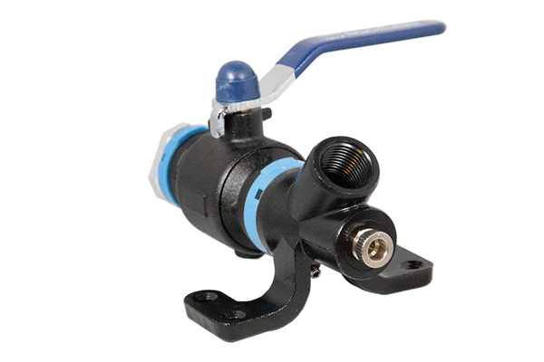 UNIPIPE AIR - Wall Mounted Drop End with 25mm Ball Valve and Single 1/2" Port - UASFSB.025015N