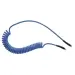 Polyurethan Coil Hose - Blue 1/4" MNPT, ID 1/4", Max Length 13' - PUS 254