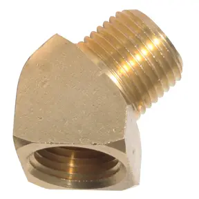 1/8 MPT x FPT 45 Degree Street Elbow - Brass  