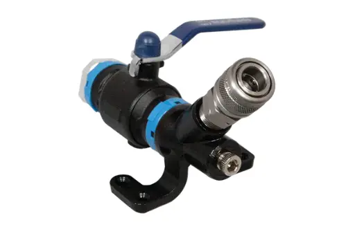 UNIPIPE AIR - Wall Mount Drop End w/25mm BV & Single 1/4" QC - UASFSBQ.025015N