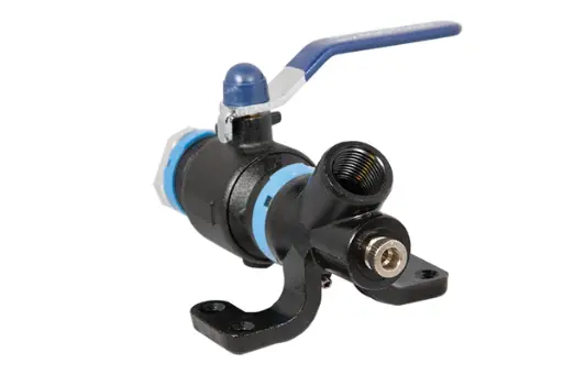 UNIPIPE AIR - Wall Mounted Drop End with 25mm Ball Valve and Single 1/2" Port - UASFSB.025015N