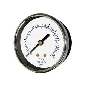 4-1/2" Dry Pressure Gauge Back Mount 0-300 PSI - 1/4"NPT 