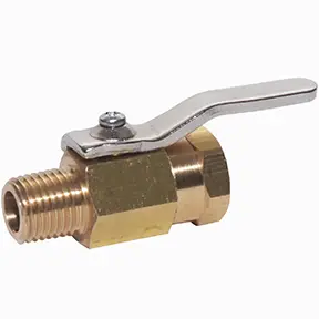 1/4" MPT x FPT Mini Brass Ball Valve 600 PSI - MMFP-25