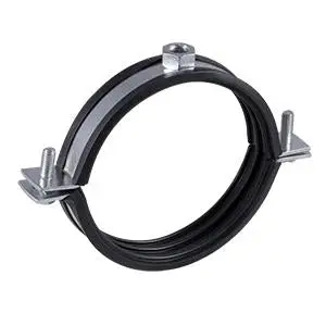 UNIPIPE 63mm Rubber Lined, Zinc Plated, Bolted Clip with 3/8" Port - HSBC63M10INS