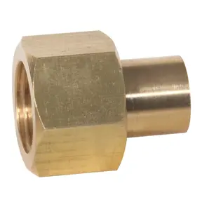 3/4" FPT x 1/2" FPT Brass Reducing Coupler 