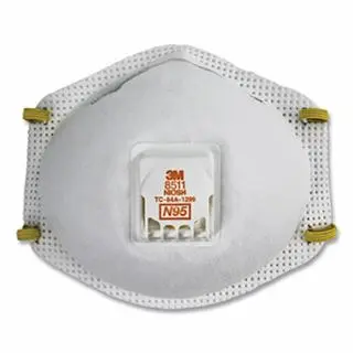 N95 Particulate Respirator, Half Facepiece, Two Fixed Straps, Reg - Box 10 EA