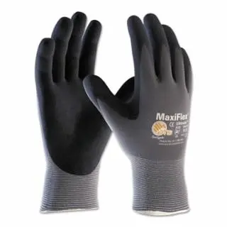 MaxiFlex® Ultimate™ Nitrile Coated Micro-Foam Grip Gloves, Large, Black/Gray