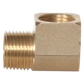 1/4 MPT x FPT 90 Degree Street Elbow - Brass