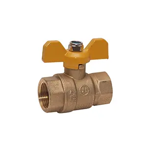 [FBB-100TH] 1" FPT Brass Ball Valve w/T-Handle 600 PSI CWP