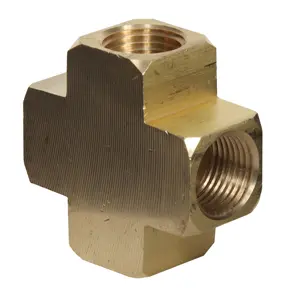 [23950X4] 1/4 FPT Brass Pipe Cross